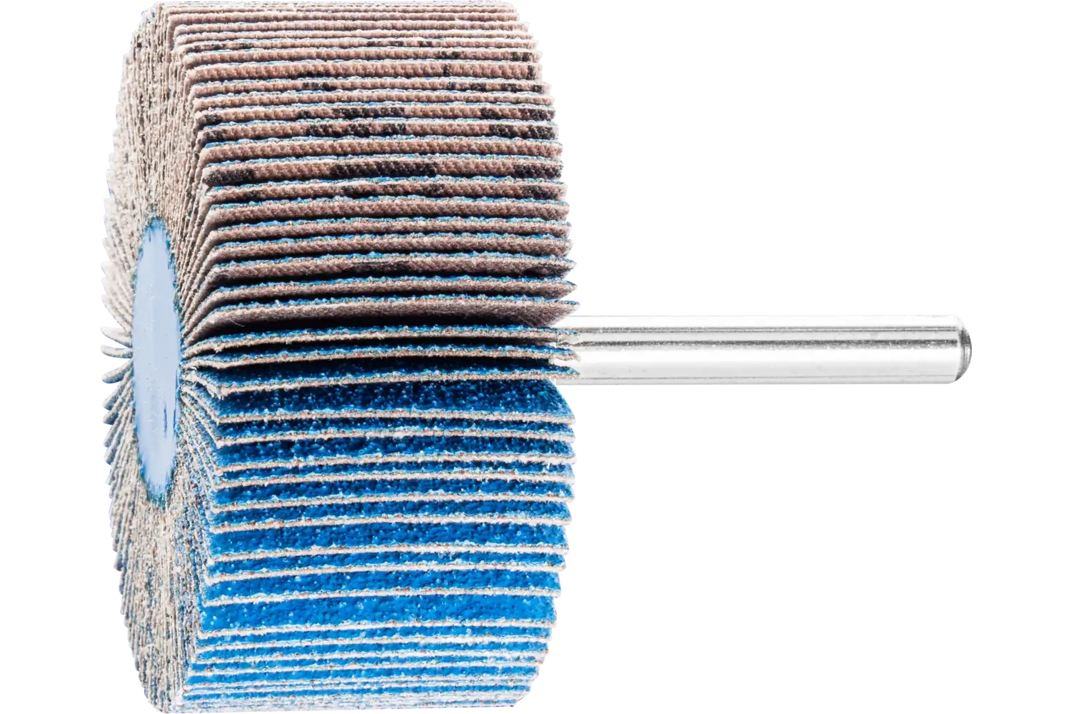 Picture of Pferd Mounted Flap Wheel, 2-1/2" X 1, 120 Grit, 1/4" Shank, Zirconia Z-Cool